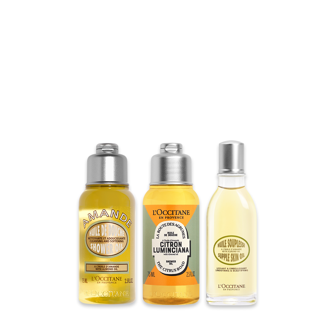 Travel Size Trio de Óleos Amêndoa
